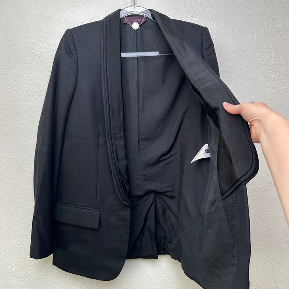 Stella McCartney Black Tuxedo Blazer Women US 8 IT 44 Shawl Lapel - Picture 4 of 14